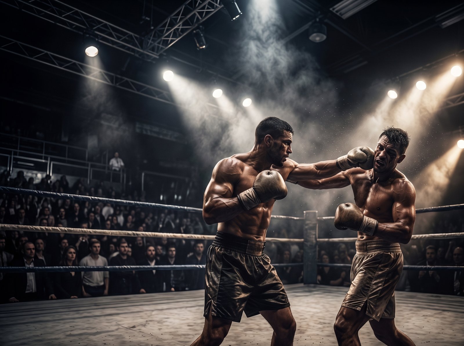 Boxeadores en el ring